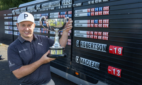 Robertson toasts a double as he retains Loch Lomond Whiskies' Scottish PGA Championship