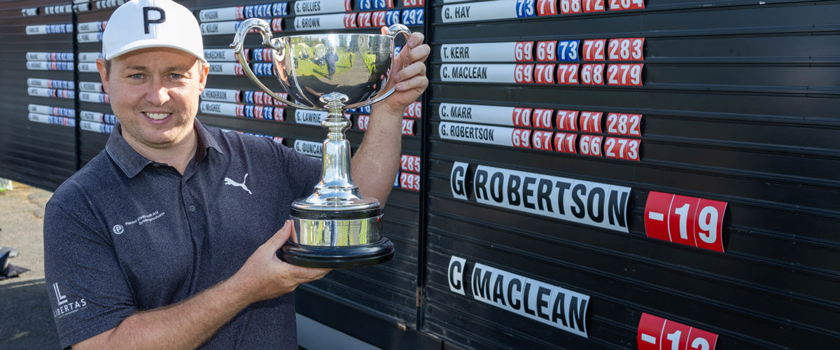 Robertson toasts a double as he retains Loch Lomond Whiskies' Scottish PGA Championship